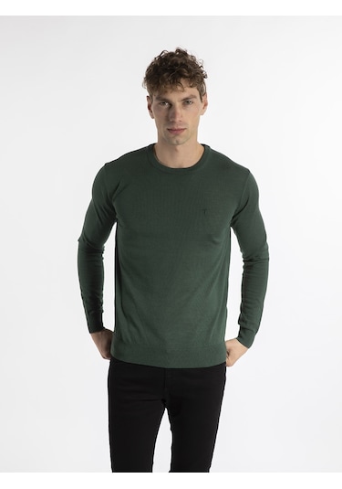 Trussardi Trussardı Erkek Kazak  TRRD003624 Yeşil
