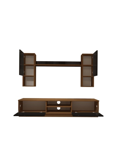 Decoraktiv Eko 5dab Mdf Dvd Tv Ünitesi Tv Sehpası Ceviz - Siyah