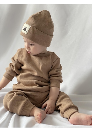 MiaBaby Bereli Üçlü Takım 001 Kahverengi