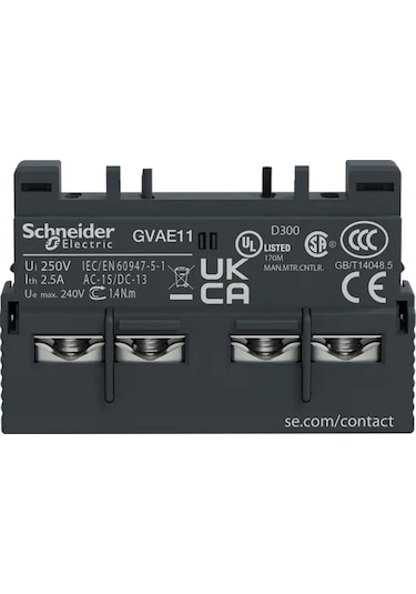 Schneider Electric Gvae1 Tesys Deca 1 Yardımcı Kontak Bloğu - 1Na + 1Nk