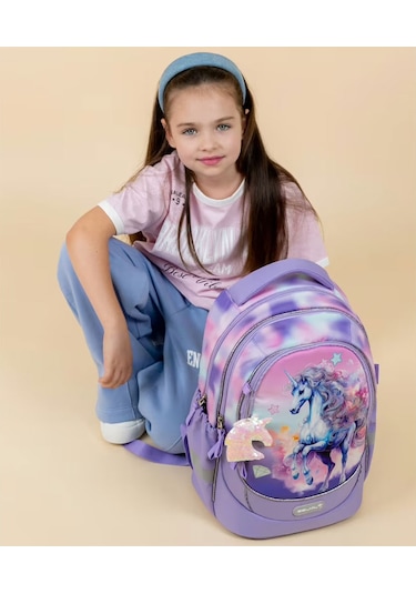 Belmil Bright Rainbow Unicorn Leisure Plus Okul Çantası 338-87 Çok Renkli