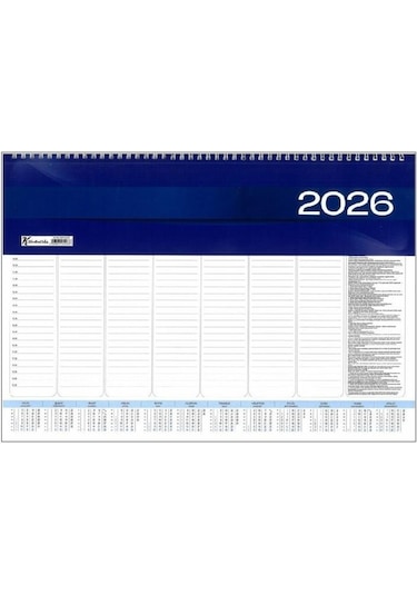 Keskin Color 2026 Haftalık Masa Sümeni 28x40 Cm Karton Kapak Aj-70