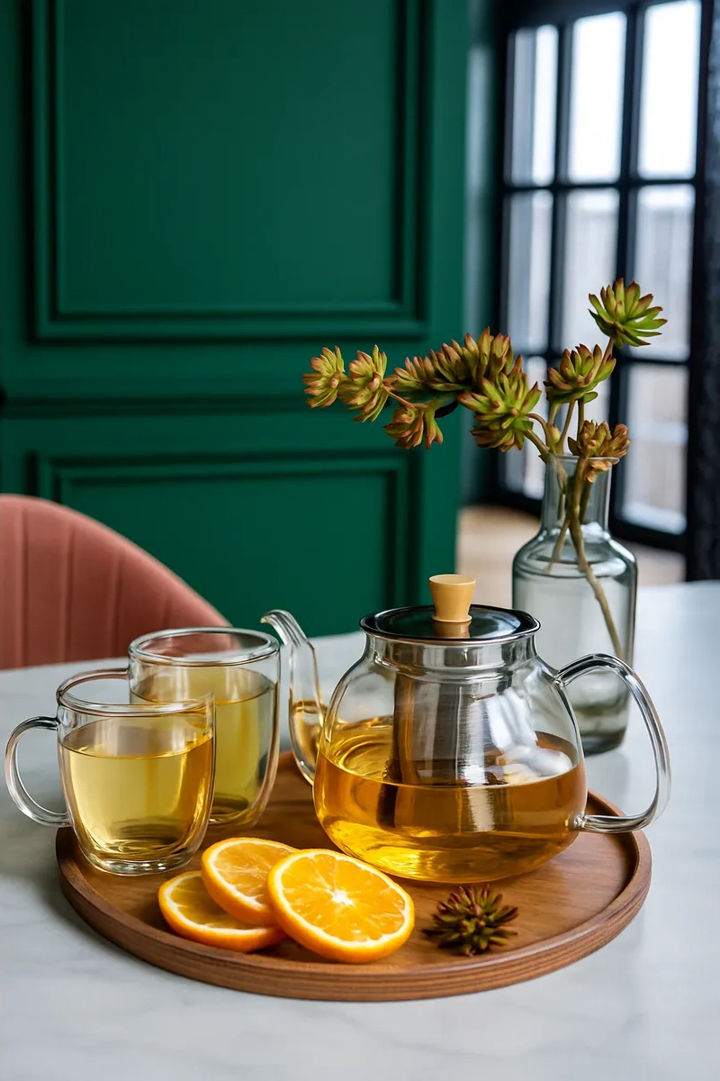 Cnglass Çıkarılabilir Filtreli 1100 Ml Cam Demleme Çaydanlık 21406158 Beyaz