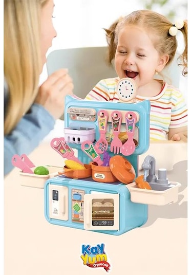 Kayyum Oyuncak Mini Mutfak Seti Mavi 2561