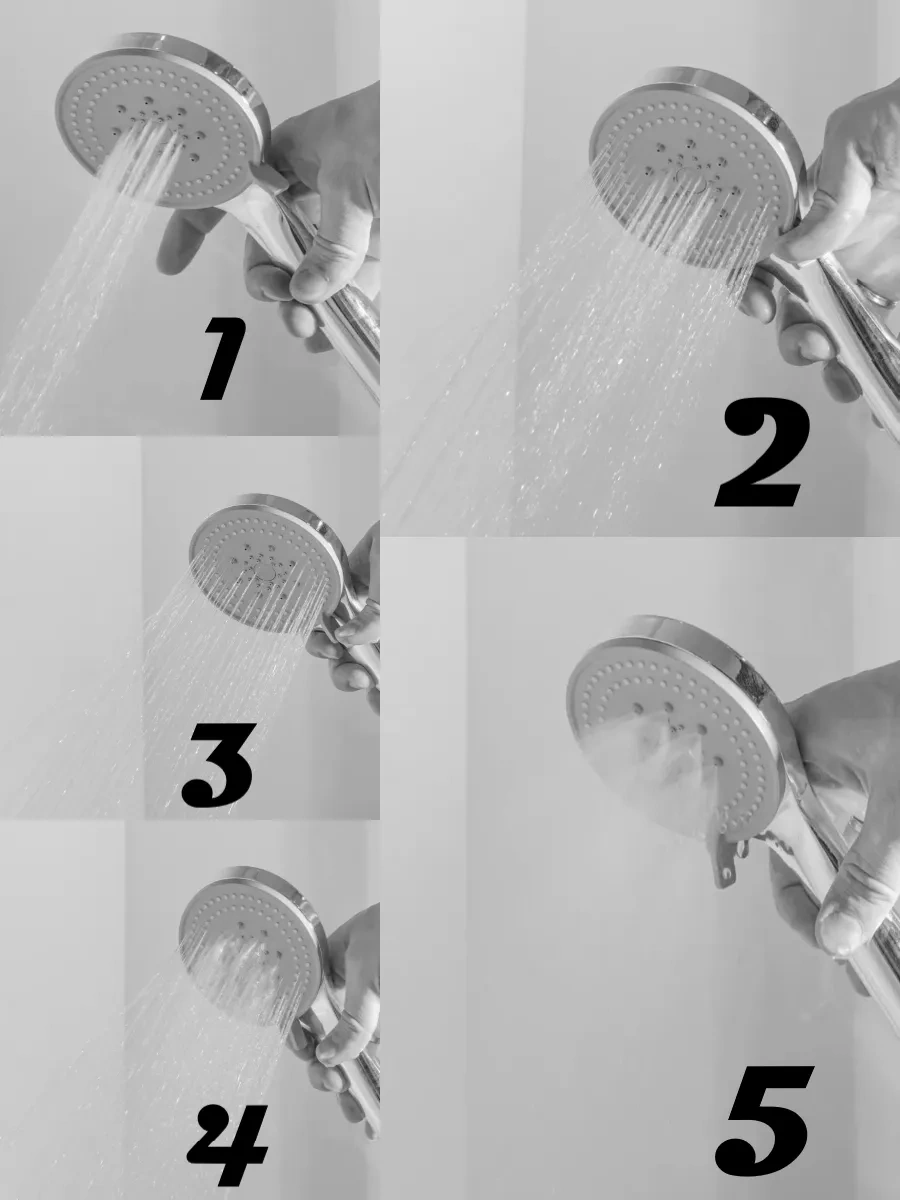 Vaterlinia Duş Başlığı 5 Kollu, Pvc Hortumlu Ve 10 Yıl Garanti. 281565327 Krom