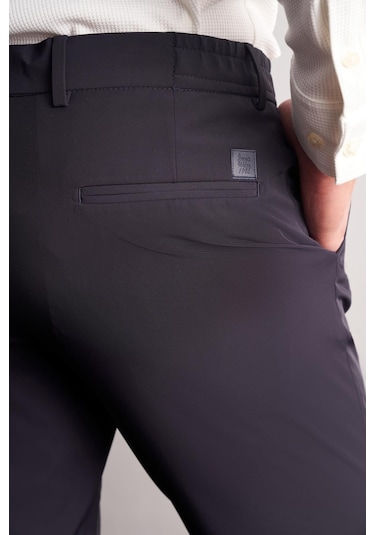 Lacivert Yan Cep Düz Paça Slim Fit Chino Casual Pantolon 1003255158 Lacivert