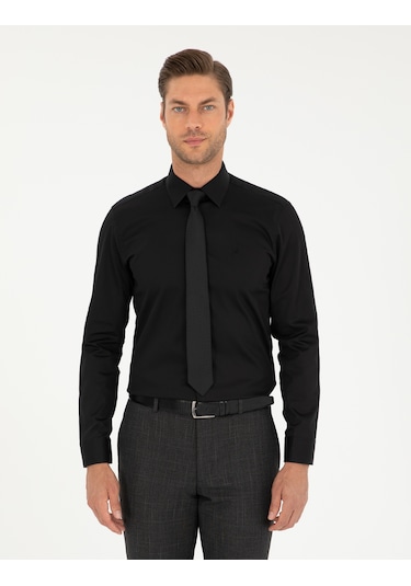 Pierre Cardin Erkek Siyah Gömlek Basic 50292520-vr046 Siyah