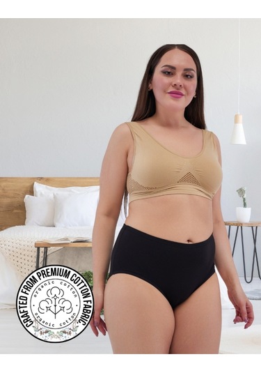 Alya Underwear Kadın Büyük Beden Külot Battal Full Brief, Yüksek Bel 5xl, 6xl, 7xl 5 Farklı Renk 1 Pakette P10