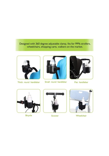 Monyee Ev, Araba Kullanıma Uygun Evrensel Su Bardaklı Telefon Tutucu - 3.5"-6.8" Telefon Büyüklüğü, Siyah Abs Plastik Malzeme