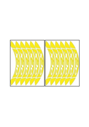 Florasan Sarı Büyük Honda Pcx Uyumlu 1 Set Jant Şeridi