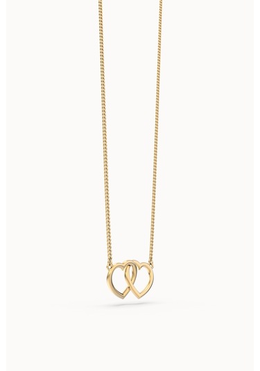 Chocli 18 Ayar Altın Kaplama Hearts Kolye Altın