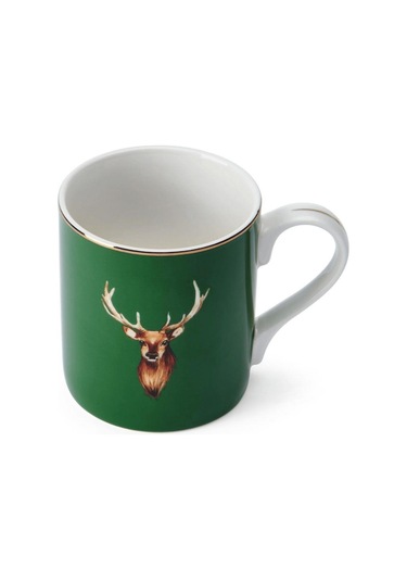 Mikasa Fine China 280 Ml Düz Taraflı Kupa Geyikli Yeşil