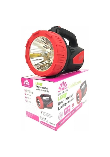 10 W Led El Feneri Şarjli Gk-2222 Siyah