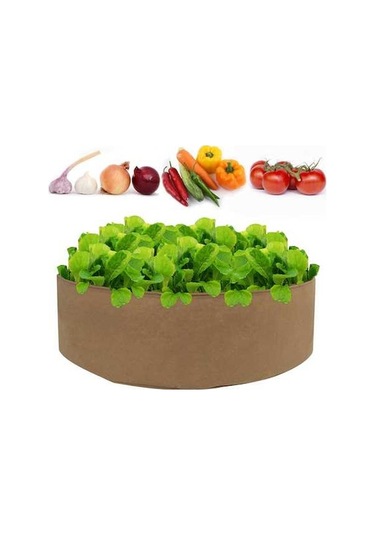 Novahub Yuvarlak Bahçe Saksısı 100 Galonluk Kalınlaştırılmış Çanta Kap Dokumsuz Kumaş