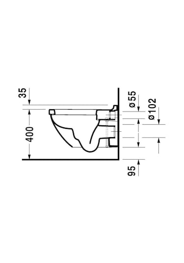 Duravit Klozet Özel Kutulu Starck 3 Asmakapak Dahil45273900A1