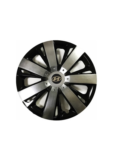 Hyundai Elantra Uyumlu 15 Inç Piano Black Siyah Beyaz Renkli Jant Kapağı 4 Adet