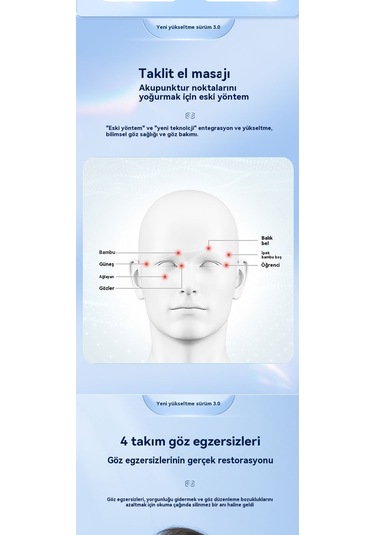 Jian Fan Buharlıgöz Masajı, Atomizyon, Göz Nemlendirici, Sıcak Kompres, Göz Maskesi, Şıllıgöz Göz Masajı, Çocuk Göz Gözü Kusarj Beyaz