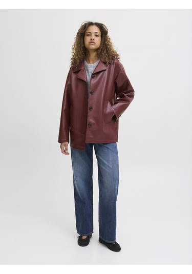 Kadin Dügmeli Ceket - Jackie - 12282022 Cabernet