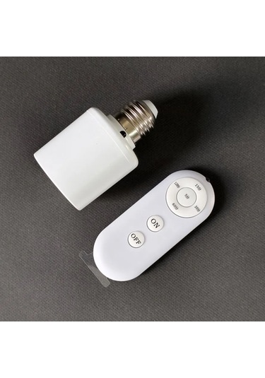 E27 60w Kablosuz Uzaktan Kumanda Akıllı Zamanlayıcı Anahtarı