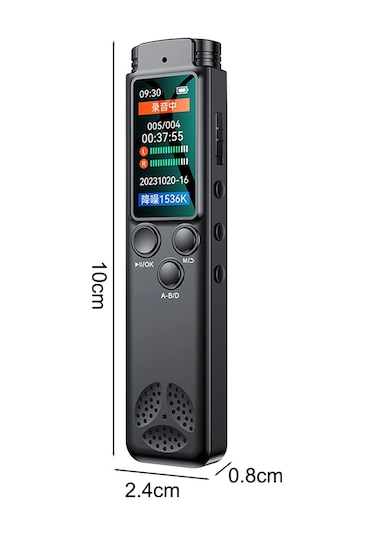 Teltree 32gb Siyah Portatif Ses Kaydedici - Profesyonel Gürültü Azaltma, Tek Tuşla Kayıt, Zamanlı Kayıt Ve Müzik Çalar Fonksiyonları