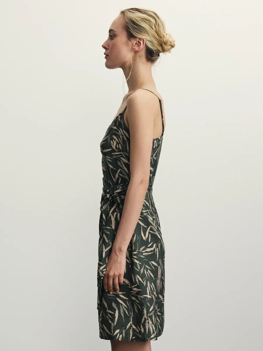 Zarına Yazlık Kısa Priantlı Elbise 379602957 Yeşil