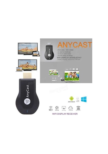 M9 Plus Anycast Hdmı Kablosuz Görüntü Aktarıcı Uyumlu iOS -Android.Dongle