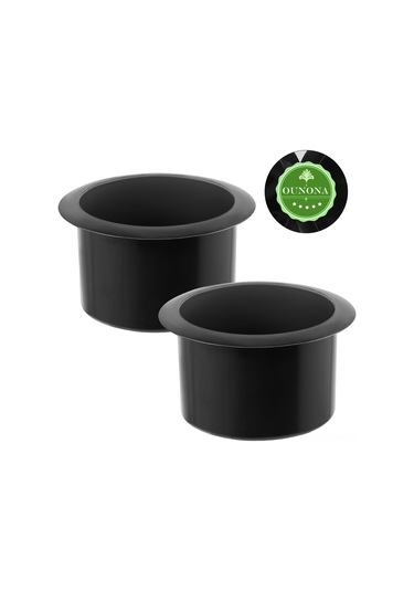 Qingmipy Siyah Plastik Taşınabilir Bardak Tutucu - Sandalye, Koltuk, Araç Ve Masa İçin 2'li Set