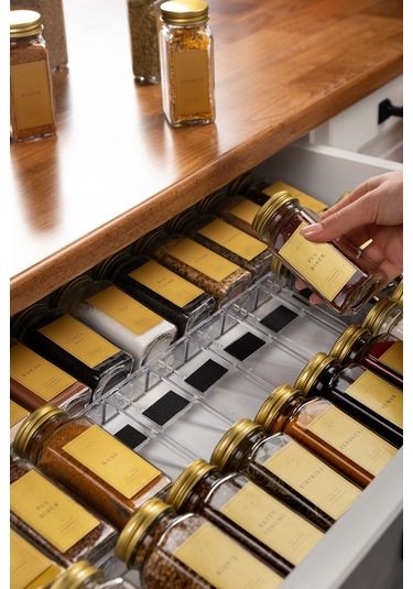 Mienda Home 36 Parça Baharatlık Şeffaf-lego Stand Çok Amaçlı Düzenleyici-mhydklego36-organizer Şeffaf