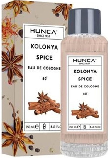 Hunca Spice 80 Derece Tarçın EDC Kolonya Cam Şişe 250 ML