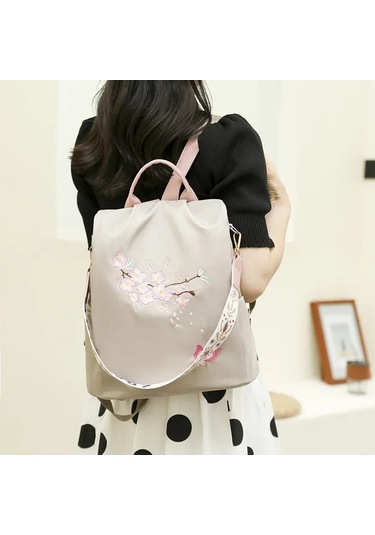 Oxford Katı Sırt Çantaları Kadınlar İçin Fermuarlı Çantalar 2024 Çok Renkli