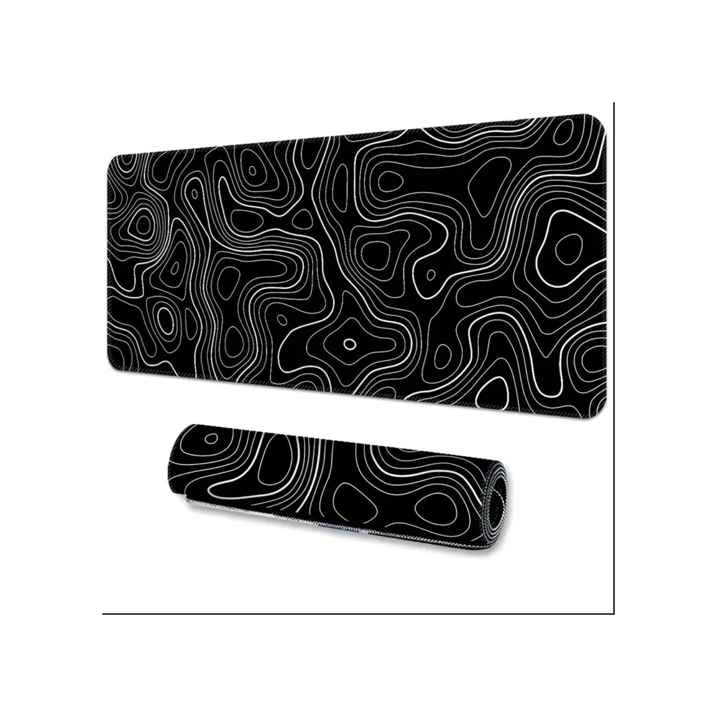 90x40 Cm Soyut Tasarım Temalı Kaydırmaz Taban Speed Yüzey Oyuncu Mouse Pad Gaming