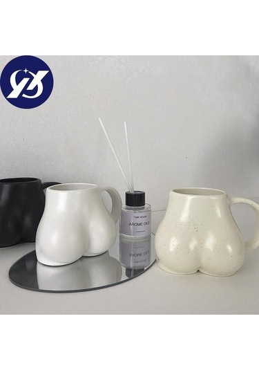 Createtech Bej Ins Fun Yaratıcı Seramik Kahve Kupa Bej