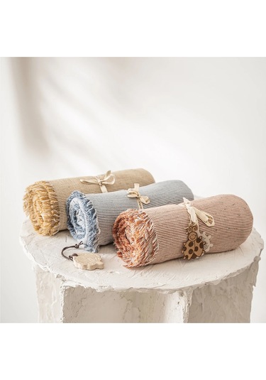 Ecocotton Melinda Terra %100 Organik Pamuk Müslin Bebek Yatak Örtüsü Turuncu