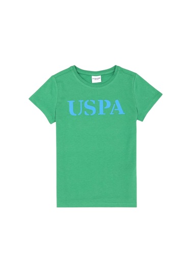 Çocuk Basic Bisiklet Yaka Tişört Yeşil