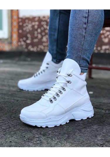 Wagoon Wg07 Beyaz Uzun Bağcıklı Bot Çok Renkli