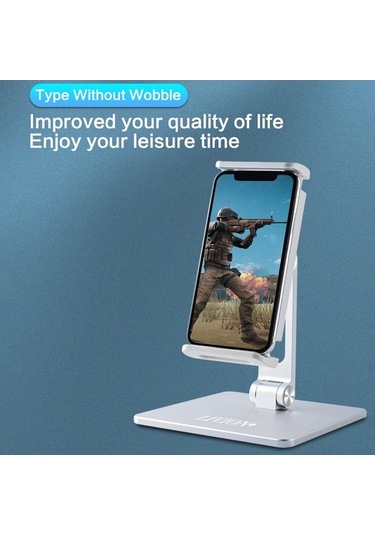 Ebitda Mt135 Alüminyum Katlanabilir Telefon/tablet Masaüstü Standı 118-245mm 180 Ayarlanabilir