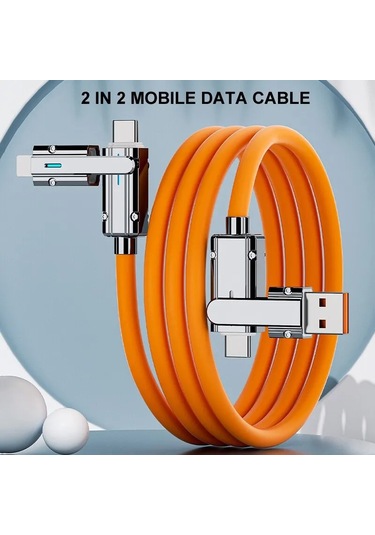 Tip C Typec Kablo 2-ın-2 66w Pd Hızlı Şarj Usb C Usb C İphone Uyumlu İçin İphone Uyumlu İçin Mavi 1m
