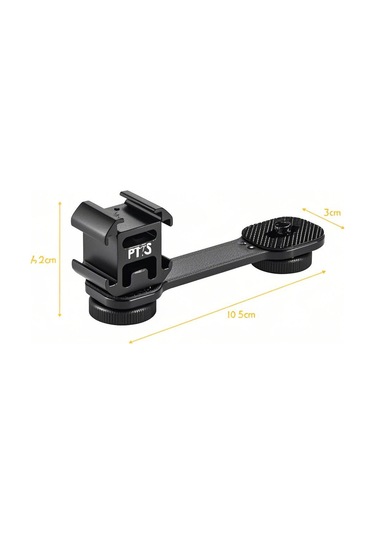 Hangfox Andoer Pt-3 Metal 3lü Soğuk Ayaklı Tutucu - Led Işık, Mikrofon İçin Fotoğraf/video Aksesuarı - 1/4 İnç Vida Delikleri İle Tripod/stabilizer Uyumlu