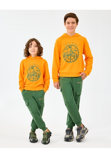 Skechers B Lw Fleece Sweatshirt Büyük Erkek Çocuk Turuncu Sweatshirt Sk2520089-0341 Turuncu