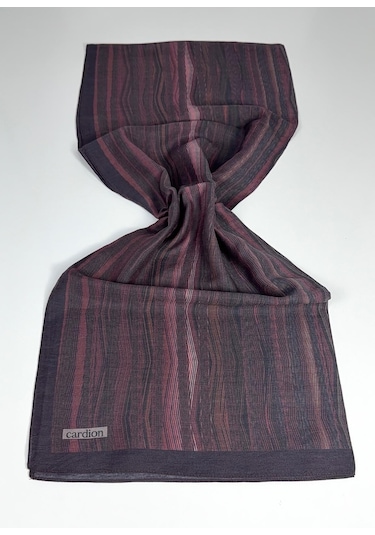 Cardion Pamuk İpek Şal - 70 X 180 - 06303 Mürdüm - Pudra