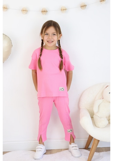 Miababy Paça Yırtıklı Takım Pembe