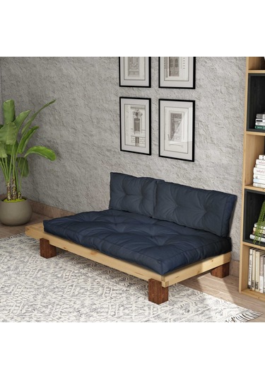 Woodesk Arin Masif Natural-lacivert Renk Sedir Cpt8374-200