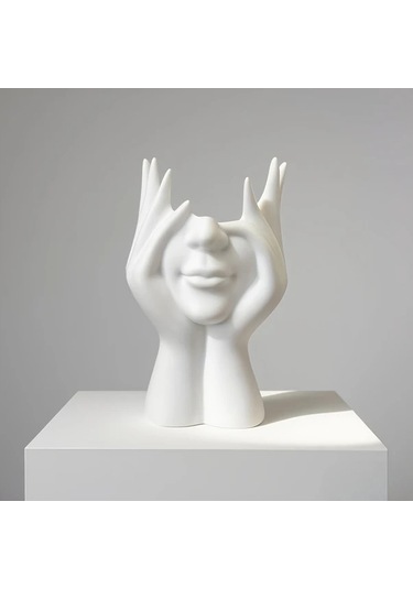 Fochsia Siyah Özgün Yaratıcı Vücut Sanatı Şekilli Makyaj Fırçası Standı Ve Kalemlik, El Yapımı Siyah