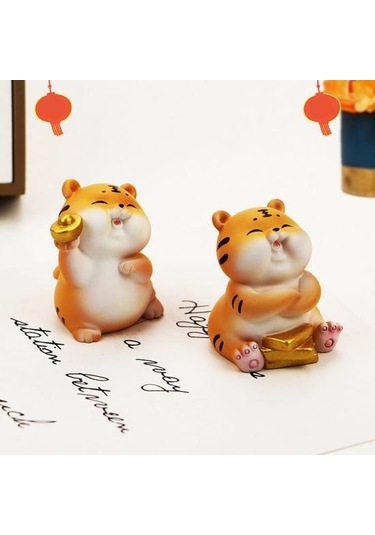 Mükemmel Kaplan Heykeli Solmaya Karşı Reçine Dekoratif 5