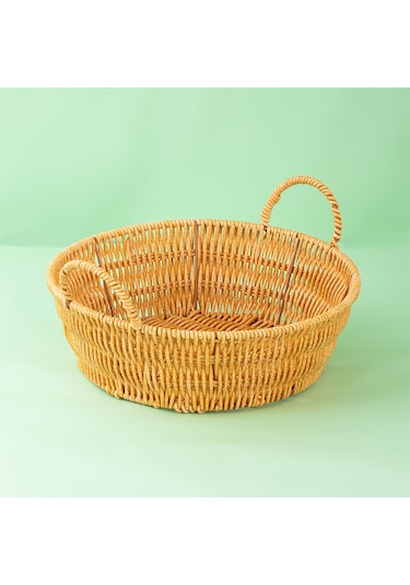 Porsima 304b 3 Lü Düzenleyici Hasır Sepet Seti Ekmeklik Sepet