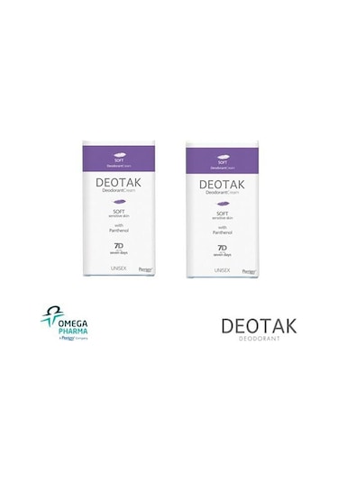 Deotak Soft Krem Unisex Krem Deodorant 35 ML x 2