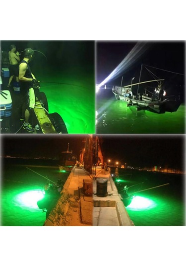 Symbee 12v 20w 120 Led Su Altı Balık Işığı, Yeşil Işık 5m Kablolu, Tuzlu & Tatlı Su Uyumlu, Gece Balıkçılığı İçin Sulu Ortamlar İçin Beyaz