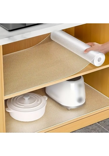 Eva Raf Ve Dolap Kaydırmaz 45cm X 10m, Kaymayı Önleyici, Çok Amaçlı Koruyucu ŞEFFAF