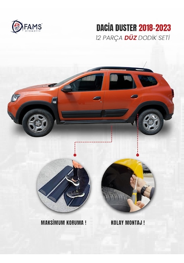 Dacia Duster Uyumlu 2018-2024 Dodik Seti 12 Parça Düz Baskısız