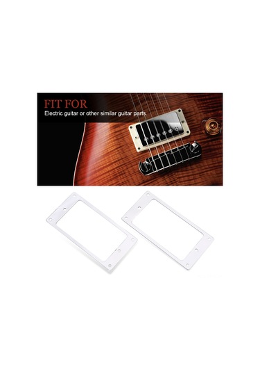 Hfambition Elektro Gitar Tespit Edici Taşıyıcı, Metal Konstruksiyon, 2 Adet, 2x2 Düz Çerçeve, Gümüş Renk, Dıy Parça
